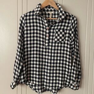 Matilda Jane with Joanna Gaines Flannel Pop Over Shirt size Small